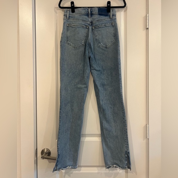 Abercrombie High Rise 90s Straight Jean - split hem - Picture 8 of 10